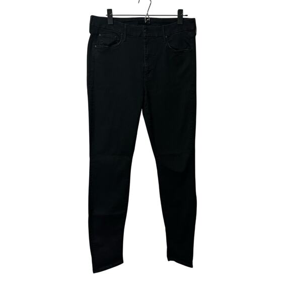 Mother Denim Black The Looker Not Guilty Black Skinny Jeans Size 32 Stretch - Picture 4 of 14